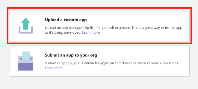 Upload a custom app